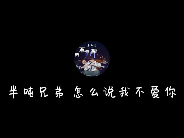半吨兄弟 - 怎么说我不爱你『歌词』